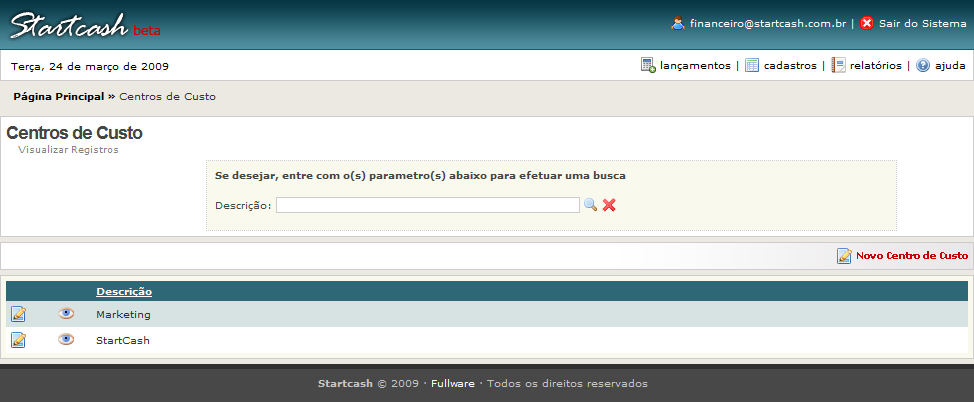 CentrodeCustoConsulta